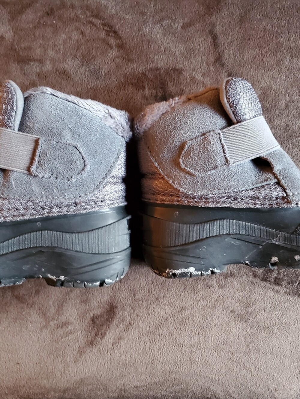 The North Face Kids Gray Winter Booties with Elastic Strap - Picture 6 of 7
